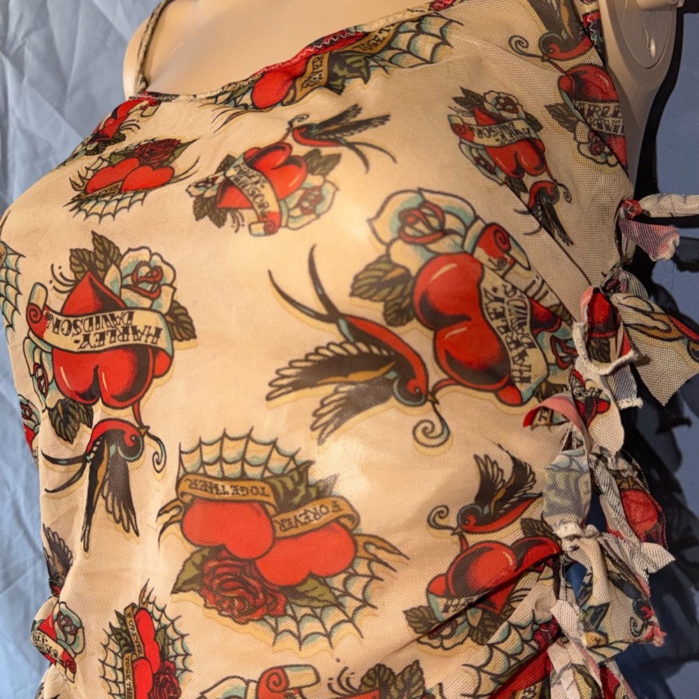 Ed Hardy Multicolor Tattoo-Inspired Top